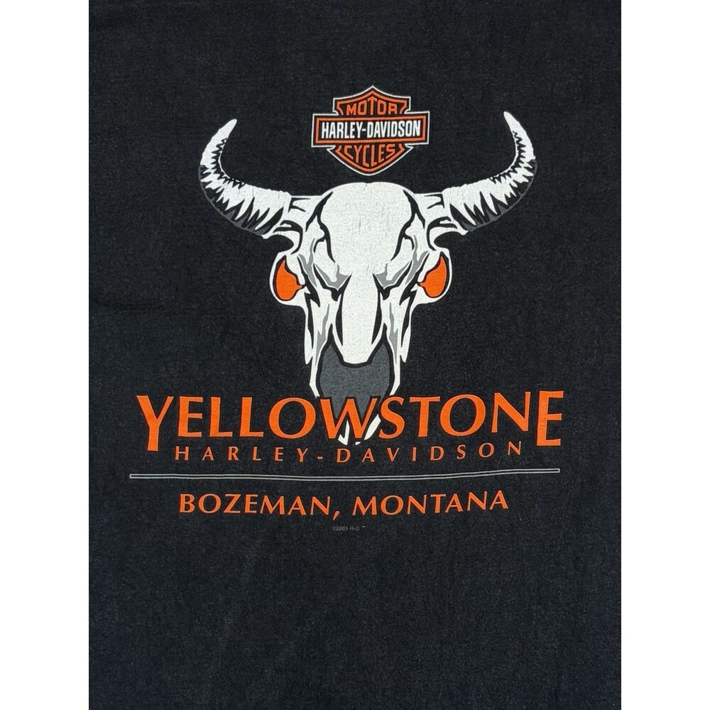 Yellowstone Harley Davidson T-Shirt Bozeman, Montana Black Men’s XL Made In USA!